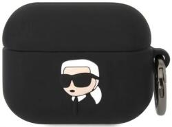 Karl Lagerfeld AirPods Pro cover black Silicone Karl Head 3D (KLAPRUNIKK)