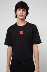 HUGO pamut póló fekete, férfi, nyomott mintás, 50447978 - fekete XL