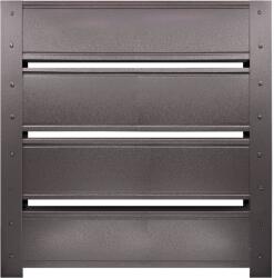 Top Profil Sistem Panou gard casetat Terra finisaj Mat Maro Ral 8019 150 cm x 102.4 cm H (20101)