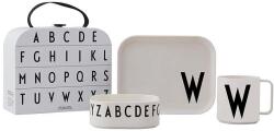 Design Letters gyerek reggeliző készlet Classics in a suitcase W 4 db - fehér Univerzális méret