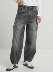 Urban Classics панталон мъжки URBAN CLASSICS - Tapered Heavy Ounce Baggy Cargo - черен с пране - TB6747