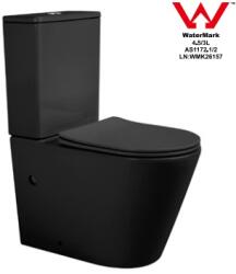 Anahita Construction Vas WC stativ Beauty, negru mat, Rimless, cu rezervor si capac Soft Close, Anahita (WC2904MB)