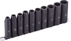 Bormann DUGÓKULCS KÉSZLET GÉPI 1/2" 10 RÉSZES HOSSZÚ 8-21 MM (BHT7704) (BHT7704)