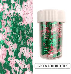 Everin Foiță Decor Unghii Green Red Q009 | Efect Artistic Premium (Q009)