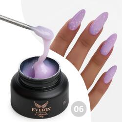 Everin Gel Constructie Everin Stunning 06 Lila Deschis cu Paiete Holografice | Gel Autonivelant Profesional (STN-06)