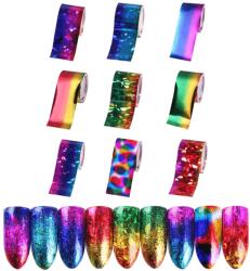 Everin Set 9 Folii Transfer Unghii 20 cm | Nail Art Profesional | Everin (FT-S9)
