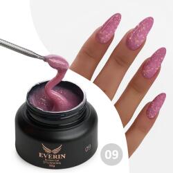 Everin Gel Constructie Everin Stunning 09 Mov Prună cu Paiete Holografice | Gel Autonivelant Profesional (STN-09)