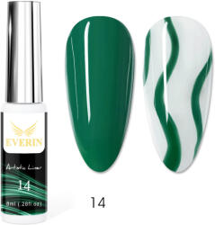 Everin Artistic Liner Gel EVERIN 8ml - 14 | Gel liner verde smarald pentru contururi precise și designuri nail art (ART-14)