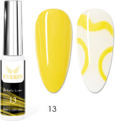 Everin Artistic Liner Gel EVERIN 8ml - 13 | Gel liner galben pentru modele nail art, accente și contururi fine (ART-13)