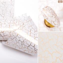 Everin Folie de transfer BP-44 4x100 cm | Decor cracked alb-auriu pentru unghii (BP44)