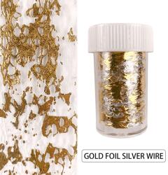 Everin Foiță Decor Unghii Gold Silver Q010 | Efect Luxury Metalic (Q010)