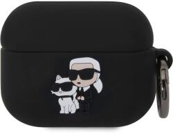 Karl Lagerfeld Airpods Pro Karl Lagerfeld KLAPRUNKC 3D Logo NFT Karl and Choupette Szilikon tok fekete