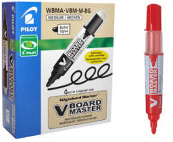 Pilot Marker pentru tabla Pilot Vboard Master, varf rotund, 2.3 mm, 10 bucati/cutie, rosu (PWBMA-VBM-MR-BAX10)
