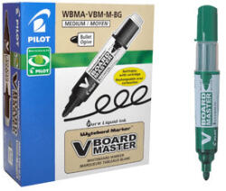 Pilot Marker pentru tabla Pilot Vboard Master, varf rotund, 2.3 mm, 10 bucati/cutie, verde (PWBMA-VBM-MG-BAX10)