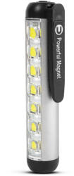 PHENOM LED-es zseblámpa - munkalámpa móddal - 400 mAh akkumulátor - XPE + SMD LED - 500 lm - IP55 - ezüst -