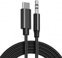 Lemontti Cablu Audio Lemontti Type-C la Jack 3.5mm 1m Negru (lauxctcbk)