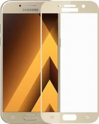 Meleovo Folie Meleovo Sticla Full Cover Samsung Galaxy A3 2017 Gold 2.5D 9H oleophobic (mlvdgda320gd)