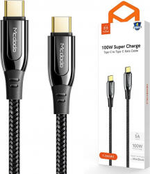 Mcdodo Frost USB TYPE C PD 2.0 cablu QC 4.0 5A 100W 1.2M negru (CA-8120)