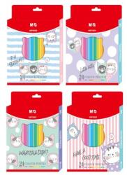 M&G Creioane colorate hexagonale pastelate M&G So Many Cats - Set de 24