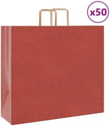 vidaXL 50 db piros papírzacskók fogantyúkkal 54x15x49 cm (4101976)