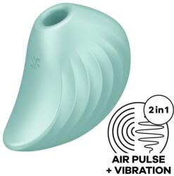 Satisfyer Stimulator Clitoris Pearl Diver Air Pulse+Vibration USB Silicon Verde Vibrator