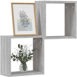 vidaXL 2 db szürke sonoma fali kockapolc 30 x 15 x 30 cm (815882)