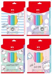 M&G - Creioane hexagonale SMC Pastel Pastel - set de 24 (6942109556061)