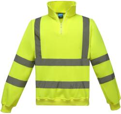 Yoko Unisex felnőtt HiVis negyedcipzáras melegítőfelső M sárga