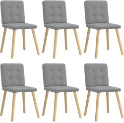 vidaXL 6 db világosszürke szövet étkezőszék (3315438) - vidaxl