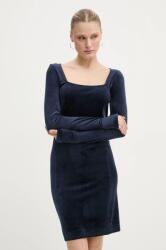 G-Star RAW bársony ruha sötétkék, mini, testhezálló, D25040-D422 - sötétkék XS