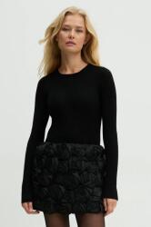 Herskind gyapjú pulóver Camb könnyű, női, fekete, 5312825 - fekete XS