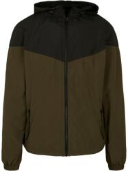 Build Your Brand Kétszínű férfi széldzseki - Sötét olív / fekete | 2XL (BY129-1000303380)