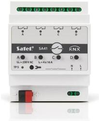 SATEL KNX-SA 41 Univerzális kapcsoló KNX automatizálási rendszerhez; 4 relé kimenet (KNX-SA 41)