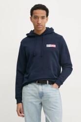 Tommy Hilfiger gyerek melegítőfelső pamutból sötétkék, férfi, nyomott mintás, kapucnis, DM0DM20257 - sötétkék L