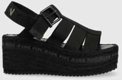 Pepe Jeans szandál WITNEY fekete, női, éksarkú, PLS90577 - fekete Női 40