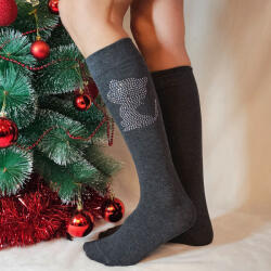 Aura Via Női köves cica mintás térdzokni 35-38 81473