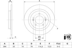 Bosch Disc frana BOSCH 0 986 479 J22 (0 986 479 J22)