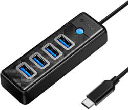 ORICO HUB USB-C to 4x USB 3.0 5Gbps 0, 15m Fekete