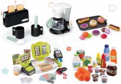 Smoby Set pentru micul dejun cu aparat de cafea și casă de marcat Tefal Smoby electronic cu scanner pentru alimente și prăjituri (SM310599-4) Bucatarie copii