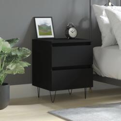 vidaXL fekete szerelt fa éjjeliszekrény 40 x 35 x 50 cm (826878)