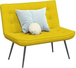 vidaXL sárga bársonypad 110 x 74 x 84 cm (4012343)