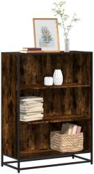 vidaXL füstös tölgy színű szerelt fa könyvszekrény 80, 5x35x107, 5 cm (849121) - vidaxl