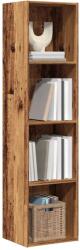 vidaXL Könyvszekrény/TV szekrény régi fa 36x30x143cm gépelt fa (855812) - vidaxl