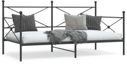 vidaXL kanapéágy matrac nélkül fekete 100x190 cm acél (4104669)
