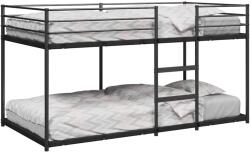 vidaXL fekete acél emeletes ágy matrac nélkül 100 x 200 cm (4019879) - vidaxl