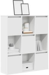 vidaXL fehér szerelt fa könyvespolc 89x24x101, 5 cm (860400) - vidaxl