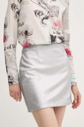 Desigual szoknya LONDON ezüst, mini, ceruza fazonú, 24WWFK01 - ezüst S