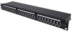 Manhattan 720861 Patch panel - CAT6A FTP árnyékolt patch panel, 24 portos, 1U, Fekete (720861)