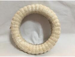  Szizálos szalma koszorú fehér 25 cm