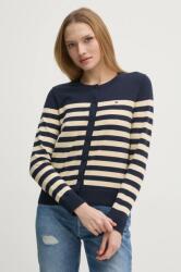 Tommy Hilfiger kardigán sötétkék, női, könnyű, WW0WW42370 - sötétkék XS